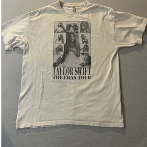 Taylor Swift The Eras Tour Graphic T-Shirt Mens XL Cream Cotton